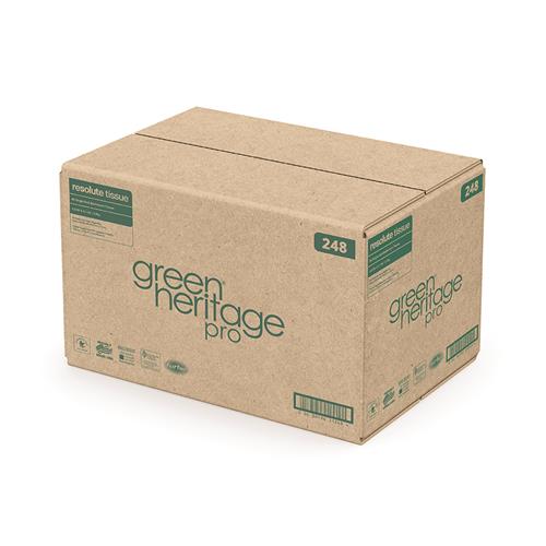Resolute Tissue Green Heritage Pro Toilet Paper, 2-Ply, White, 400 Sheets/Roll, 96 Rolls/Carton (38,400 Sheets)