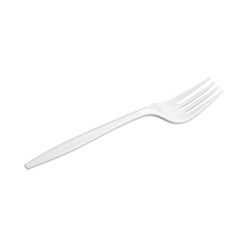 Chef's Supply Fork, Medium Weight, Polypropylene, White, 1,000/Case