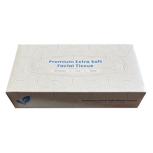 Facial Tissue, 2-Ply, 100/Box, 30/CT
