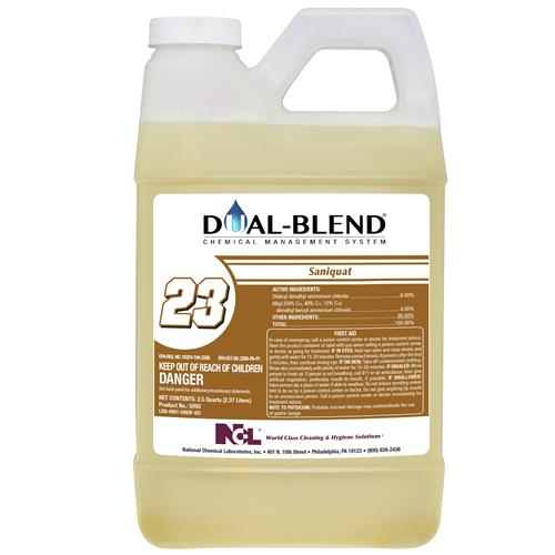 National Chemical Laboratories Dual-Blend #23 Saniquat Sanitizer, Unscented, 80 oz, 4/Case