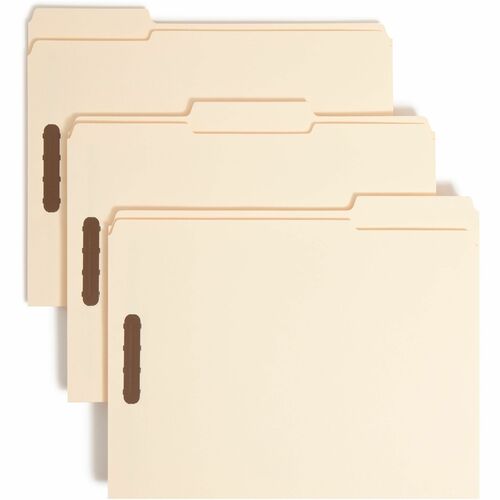 Smead Folder, Two Fasteners, 1/3 Cut, Manila