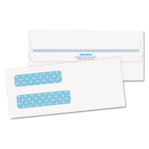 Double Window Tinted Check Envelope